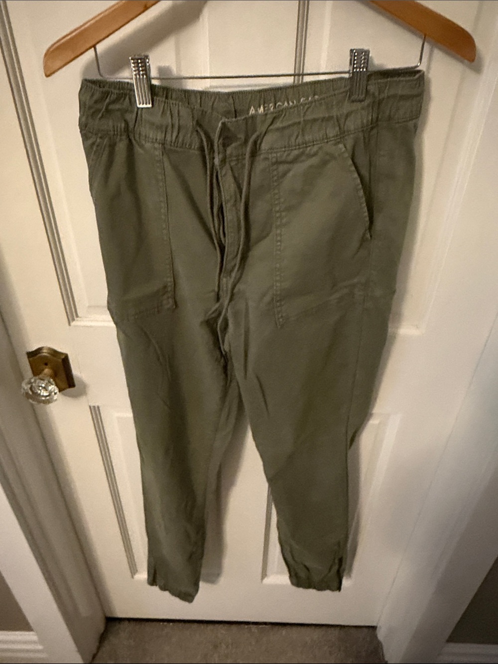 American Eagle Outfitters Olive Cargo Jogger Pants